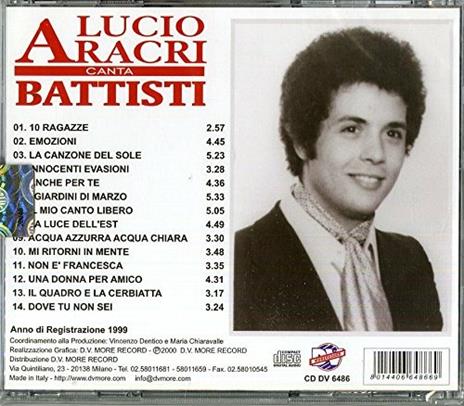 Canta Battisti - CD Audio di Lucio Aracri - 2