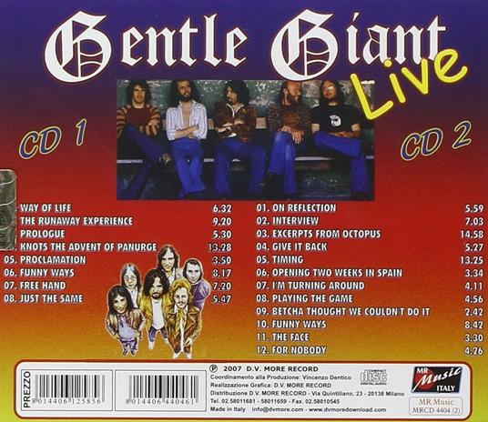 Live - CD Audio di Gentle Giant - 2