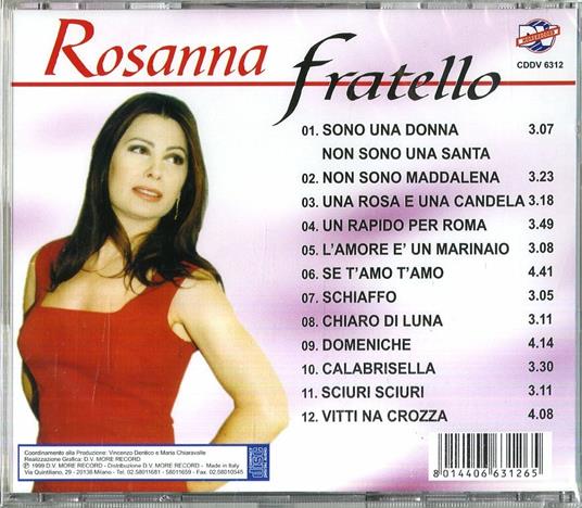 Sono una donna, non sono una santa - Rosanna Fratello - CD | IBS