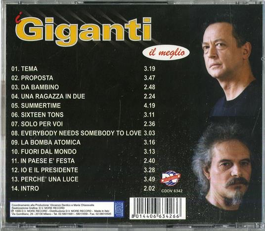 Il meglio - CD Audio di I Giganti - 2