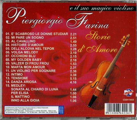 Storie d'amore - CD Audio di Piergiorgio Farina - 2