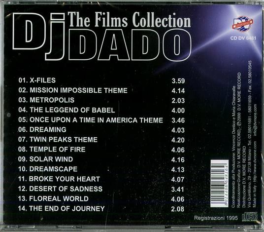 The Films Collection - CD Audio di DJ Dado - 2