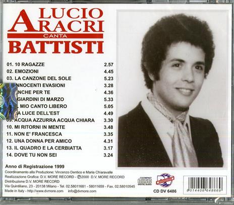 Canta Battisti - CD Audio di Lucio Aracri - 2
