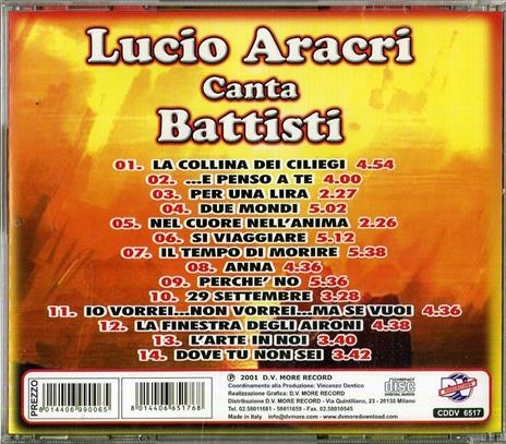 Canta le belle di Battisti - CD Audio di Lucio Aracri - 2