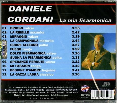 La mia fisarmonica - CD Audio di Daniele Cordani - 2