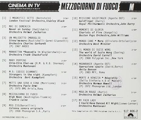 Cinema in TV vol.8 (Colonna sonora) - CD Audio - 2