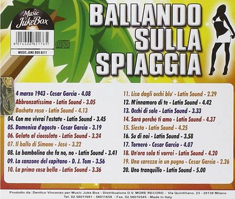 Ballando Sulla Spiagia. 20 Bachate - CD Audio - 2