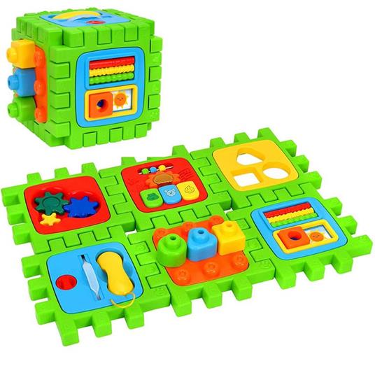 Cubo Attivita Giocattoli Educativi Bambini Gioco Incastro con Luci Suoni Melodie - 2