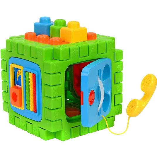 Cubo Attivita Giocattoli Educativi Bambini Gioco Incastro con Luci Suoni Melodie - 3