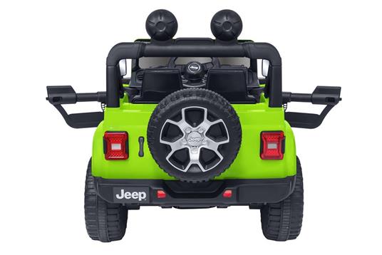 E-Spidko Auto elettrica Jeep Rubicon 12V, colore lime, mis. 126 x 70 x 80  cm,