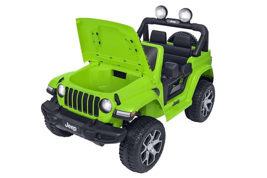 E-Spidko Auto elettrica Jeep Rubicon 12V, colore lime, mis. 126 x 70 x 80  cm,