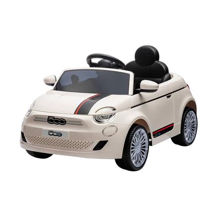 Auto Elettrica per Bambini Fiat 500e 12V con Radiocomando Bianca