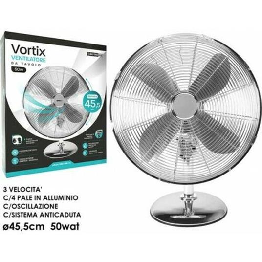 Ventilatore Vortix Da Tavolo Cromato 50w - General Trade - Casa e Cucina |  IBS