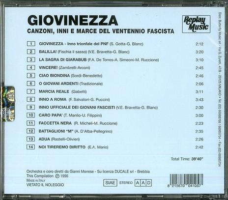 Giovinezza - CD Audio - 2