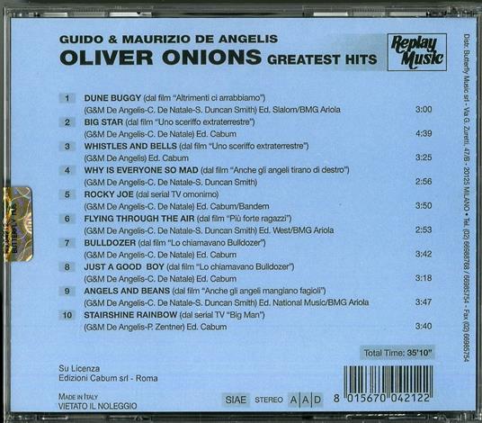 Greatest Hits - Oliver Onions - CD | IBS