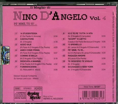 Pe' mme, tu si'. Il meglio di Nino D'Angelo vol.4 - CD Audio di Nino D'Angelo - 2