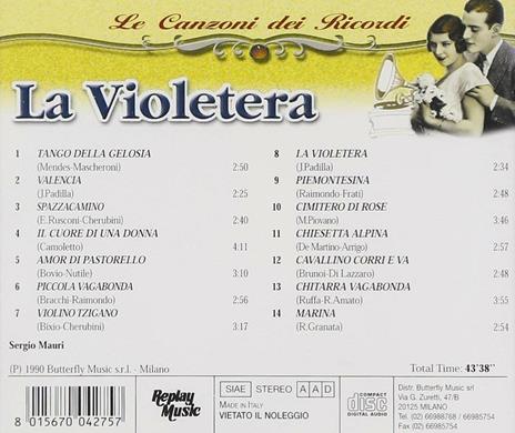 Le canzoni dei ricordi. La violetera - CD Audio - 2