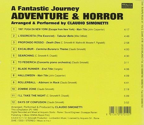 Adventure & Horror (Colonna sonora) - CD Audio di Claudio Simonetti - 2