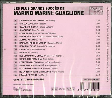 Guaglione. I più grandi successi - CD Audio di Marino Marini - 2