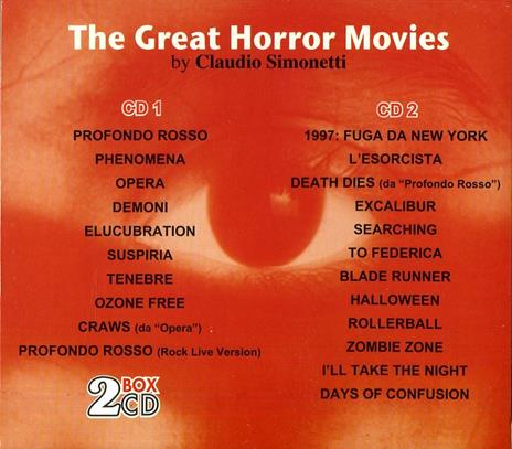 The Great Horror Movies (Colonna sonora) - CD Audio di Claudio Simonetti - 2