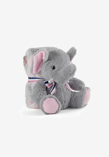 Copertina con Peluche Allie Elephant Perletti Toys