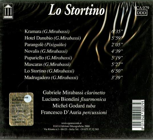 Lo Stortino - CD Audio di Gabriele Mirabassi - 2