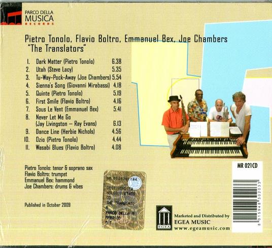 The Translators - CD Audio di Flavio Boltro,Pietro Tonolo,Emmanuel Bex,Joe Chambers - 2