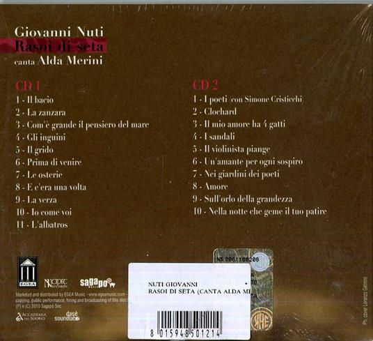 Rasoi di seta. Giovanni Nuti canta Alda Merini - CD Audio di Giovanni Nuti - 2