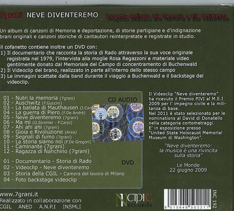 Neve diventeremo - CD Audio + DVD di 7 Grani - 2