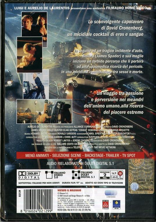 Crash di David Cronenberg - DVD - 2