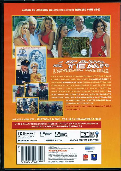 A spasso nel tempo. L'avventura continua di Carlo Vanzina - DVD - 2