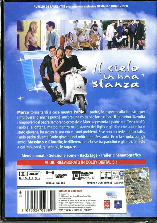 Il cielo in una stanza di Carlo Vanzina - DVD - 2