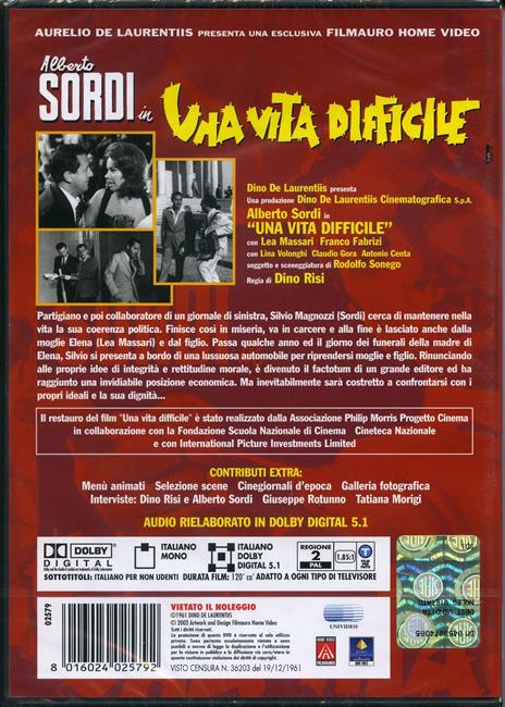 Una vita difficile di Dino Risi - DVD - 2