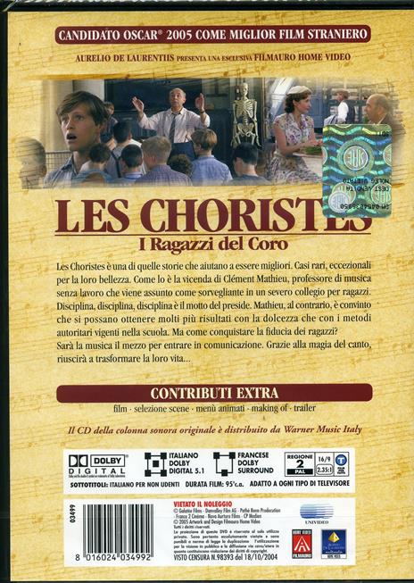 Les Choristes. I ragazzi del coro di Christophe Barratier - DVD - 2