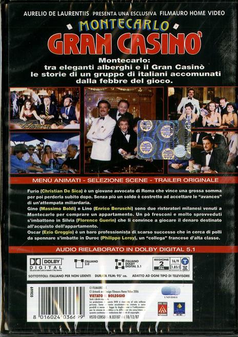 Montecarlo Gran Casinò di Carlo Vanzina - DVD - 2