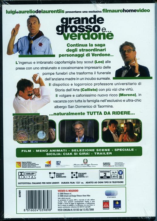 Grande, grosso e... Verdone (1 DVD) - DVD - Film di Carlo Verdone Commedia  | IBS