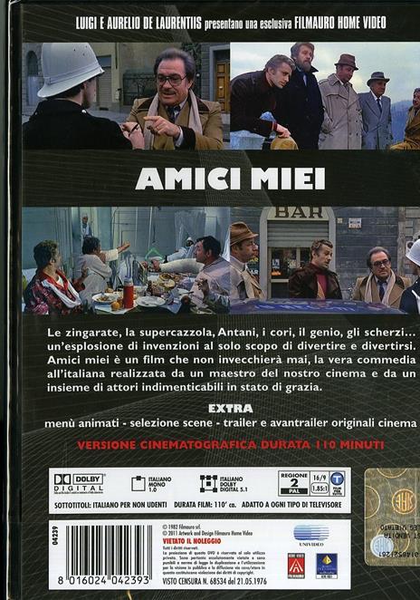 Amici miei - DVD - Film di Mario Monicelli Commedia | IBS