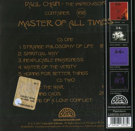 Master of All Time - CD Audio di Paul Chain - 2