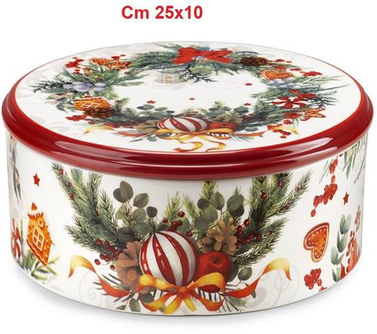 Gingerbread, Scatola con coperchio cm 25x10 in fine porcellana - Fade -  Idee regalo