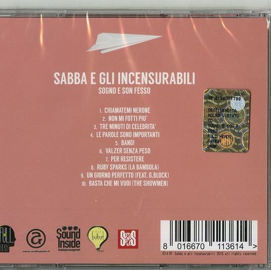 Sogno o son fesso - CD Audio di Sabba e gli Incensurabili - 2