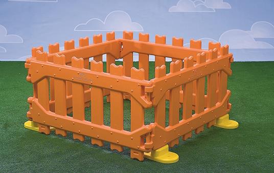 Italveneta Didattica 30200 - Recinzione Play Pen per Area Gioco Bambini, Arancione - 3