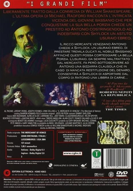 Il mercante di Venezia di Michael Radford - DVD - 2