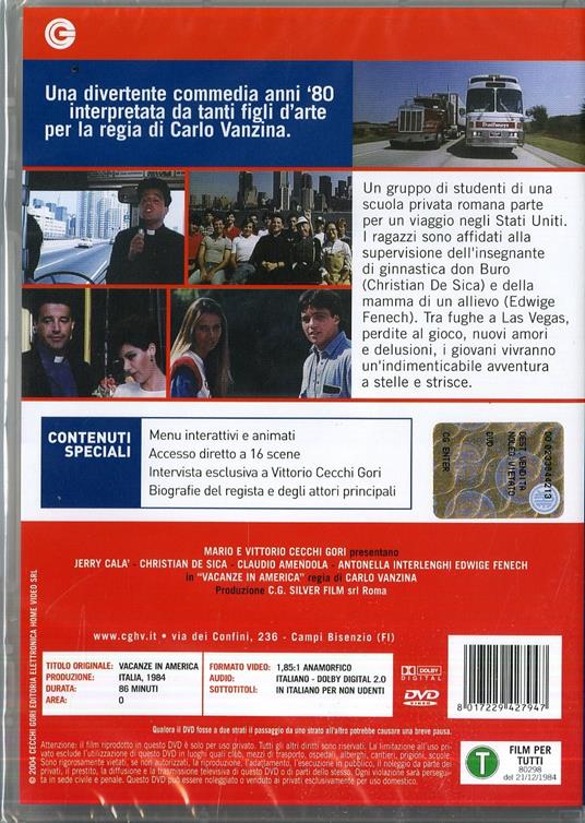 Vacanze in America di Carlo Vanzina - DVD - 2