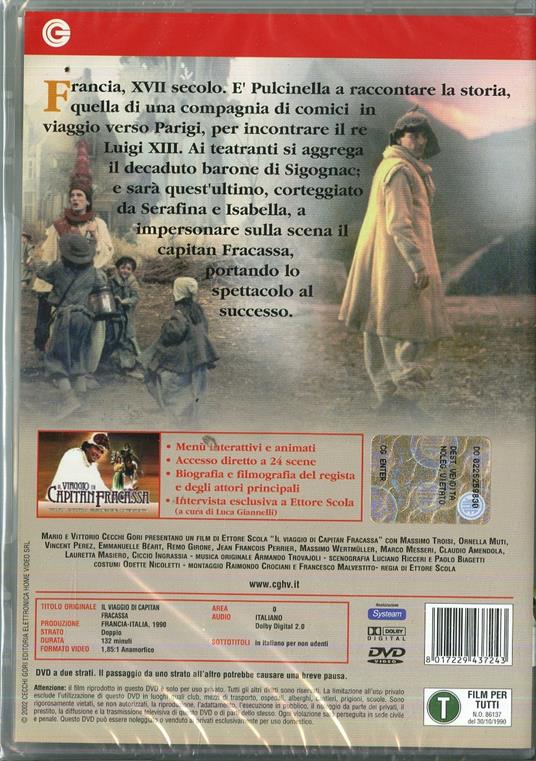 Il viaggio di Capitan Fracassa di Ettore Scola - DVD - 2