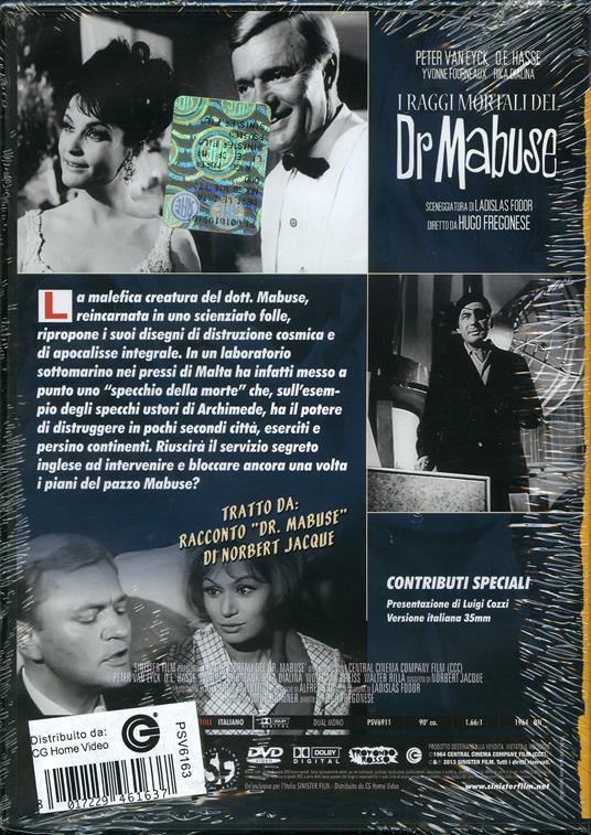 I raggi mortali del Dr. Mabuse di Hugo Fregonese - DVD - 2