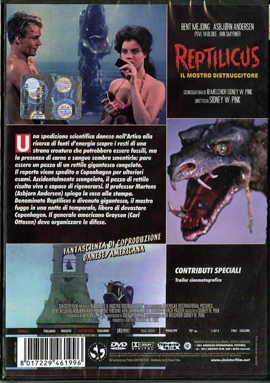 Reptilicus di Sidney Pink - DVD - 2