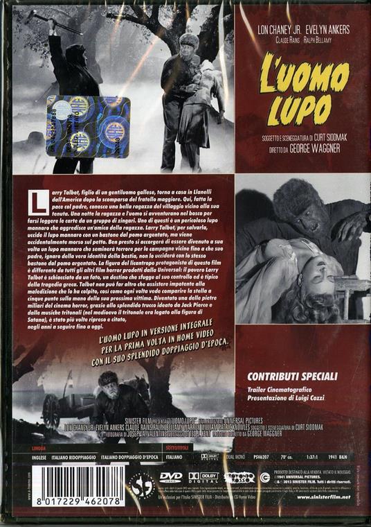 L' Uomo Lupo di George Waggner - DVD - 2