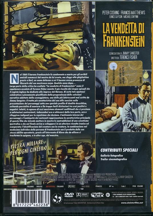 La vendetta di Frankenstein di Terence Fisher - DVD - 2
