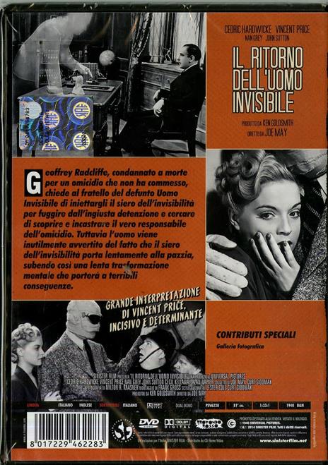 Il ritorno dell'uomo invisibile di Joe May - DVD - 2