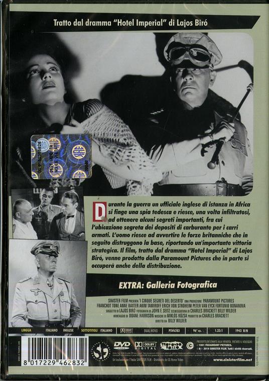 I cinque segreti del deserto di Billy Wilder - DVD - 2